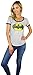 Distressed Logo Burnout Ringer Tee (Small, Bat Grey)
