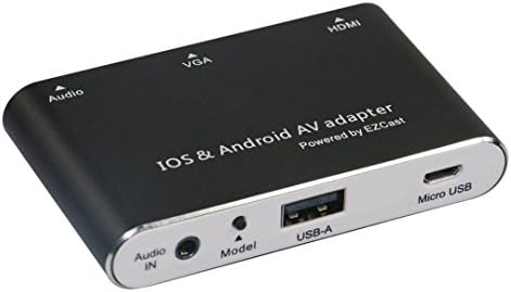 USB HDMI VGA Adapter Lightning to VGA Adapter Lightning to HDMI Digital AV Adapter 1080P USB to VGA HDMI Audio Converter for Phone tablet laptop desktop computer Mirror and extend