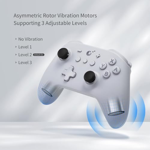 GuliKit KK3 Wireless Controller For PC/Windows/Switch/Switch 2/Steam Deck/Android, Hall Effect Analog Triggers & TMR Joysticks Ergonomic Switch Controllers, 23 Hours Rechargeable Battery/6 Axis Gyro