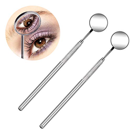 Wpxmer 2 Pack Makeup Mirror for Eyelash Extensions Dental,Dental Examination Mirror - Thumbnail 4