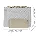 Volcanic Rock Women's Quilted PU Leather Cross-body Bag Girls Purse & Handbags Chain Small Messenger Bag(919 White)