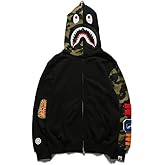 RICK TOP ONE Camouflage shark jacket men's fall and winter cardigan zipper embroidery hooded sweater large size couple models