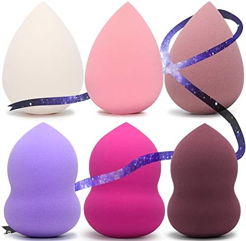 6 Pcs Makeup Blender Beauty Sponge set Foundation Blending Sponge for Beauty (6Multicolor)