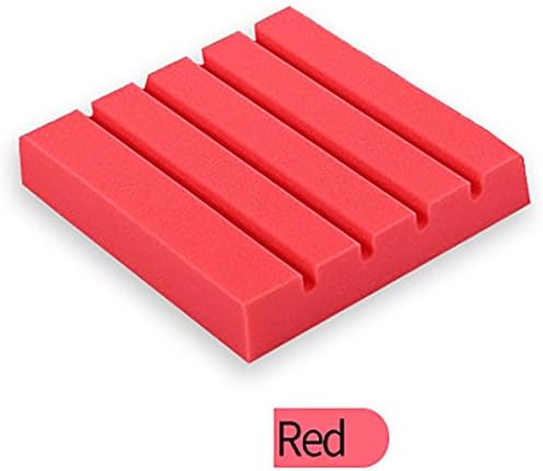 Wall Stickers, Woshishei 2017 stripe Acoustic Foam Panel Sound Stop Absorption Sponge Studio KTV Soundproof (Red)