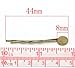 PEPPERLONELY Brand100PC Antiqued Bronze Bobby Pins Hair Clips (44mm) with Glue On Flat Pads (8mm)