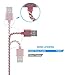 Lightning Cable for iPhone - 5 Pack Braided (3.3 Feet) in Red, Silver, Blue, Peach & Pink - Cable w/ Lightning Connector - Lightning to USB cable / Cord Compatible with iPhone 6 & 5