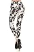 Leggings Depot NEW High Waist Popular Print Women's Leggings Pants Style Batch4 (Black Floral)