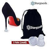 Stargoods Heart Shaped High Heel Protectors for Shoes, Clear - Set of 3 (Small)
