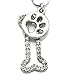 Soulbreezecollection Clear Bone Puppy Doggy Dog Bear Animal Pet Paws Necklace Pendant Charm