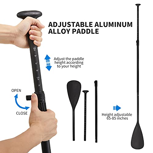 WOLF ARMOR Inflatable Stand Up Paddleboard with SUP Accessories, Waterproof Backpack, Adjustable