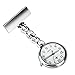 WIOR Nurses Lapel Pin Watch Hanging Medical Doctor Pocket Watch Quartz Movement Nurses Watch for Xmas Birthday Mothers Day (Silver)