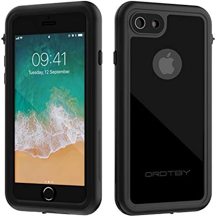 ORDTBY iPhone 7/8 Waterproof Case, Underwater Full Sealed Cover IP68 Certified for Waterproof Snowproof Shockproof and Dustproof Case for iPhone 7/8 (Black)