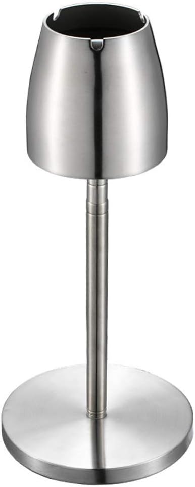 OPIB Outdoor Ashtray Portable Windproof Ashtray for Patio Stainless Steel Telescopic Floor Standing Ash Tray for Home/Outside/Bar/Office