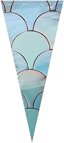 Fish Scale Shiny Home Flag Vertical Triangle Flag Sing Layer Triangle Translucent 12"X30"