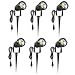 Romwish LED Landscape Lights 5W, 120V Outdoor LED Spotlights with Metal Ground Stake, Plug and Play, 3000K Warm White for Garden, Yard, Lawn Decora, Flag Light- 6 Pack