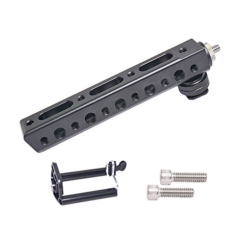 Riqiorod Video Stabilizing Top Handle & Cold Shoe Extender for Canon EOS, Nikon, Olympus & Pentax DSLR Cameras Video Light Camera Monitor