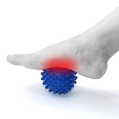 KMMIN Spiky Massage Ball, Massage Ball Roller Set - Lacrosse and Foot Spiky Ball Perfect for Plantar Fasciitis, Foot, Back, Neck, Deep Tissue Massage, Physical Therapy Equipment Includes Holder Bag