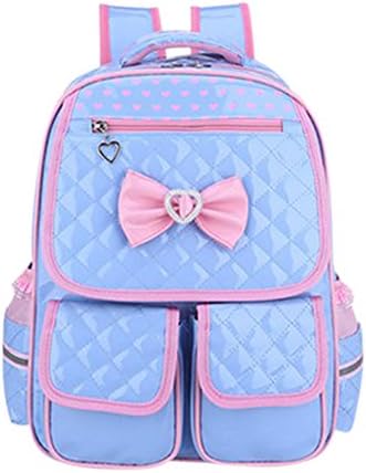 Cute PU Bowknot Backpack Fashion Multi-pocket Double Shoulder Bag for Girl's Perfact Gift