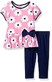 Gerber Baby Girls' Tunic and Legging Set, Pink Daisies, 3-6 Months