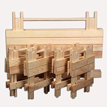 Katlanabilir Ahsap Tabure Ve Piknik Masasi Seti Amazon Com Tr