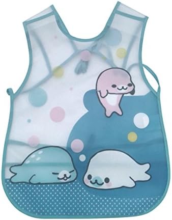 Full Coverage Waterproof EVA Baby-Toddler Bib Apron (Blue)