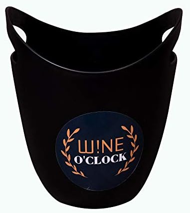Acrylic Ice Bucket 3.5 Litre Good For Up to 2 Wine or Champagne Bottles Ice Bucket With Handles(Black)