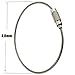 Water & Wood Cable Key Ring Stainless Steel Wire Chain Holder (Pack of 10)