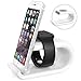 MoKo Apple Watch stand/Phone stand, Acrylic Charging Station Dock Desk Cradle Holder for Apple Watch Series 3 2017/Series 2[38mm & 42mm], iPhone 8/8 Plus/7/7 Plus, iPhone X, Galaxy Note 8, WHITE