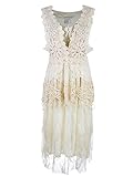 Anna-Kaci Granny Influence Embroidery Detail Lace Ruffle Dress