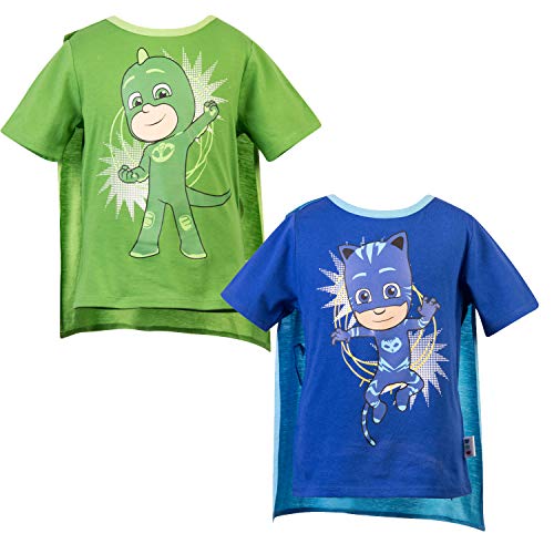 PJ Masks Short Sleeve TShirt 2 Pack of PJMASKS Catboy & Gekko Short
