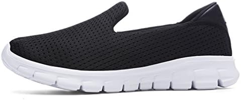 XLXM Women Slip On Sneakers Lightweight Walking Shoes Casual Loafers (7.5, black)