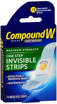 Compound W One Step Invisible Strips, 14 count Boxes (Pack of 2)