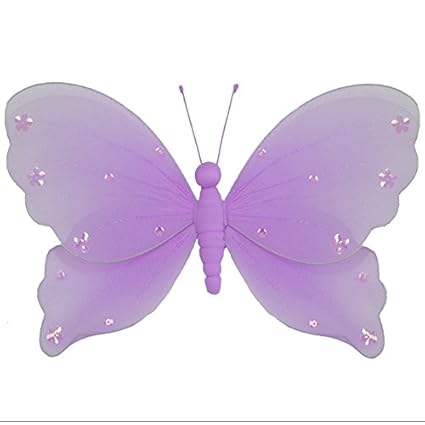 Amazon Com Nylon Butterfly Small 5 Purple Lavender Jewel