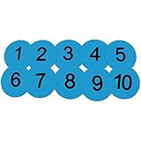 Eco Walker 8inch Numbered Floor Spot Markers Set of 5 (Blue 1-10)