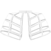 ARTYME Women Victorian Bustle Cages Hoop Skirt Cage Skirt Pannier Petticoat for Women (White, 3 Hoop)