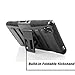 Sony Xperia Z3 Case, Starshop Sony Xperia Z3 D6653 Dual Layer Holster Case with Kickstand and Locking Belt Swivel Clip Black