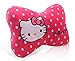 FINEX 2 pcs Set Hello Kitty Bone Head Neck Rest Pillow Cushion for Car Rose Red Pink & White Polka Dot Auto Accessories