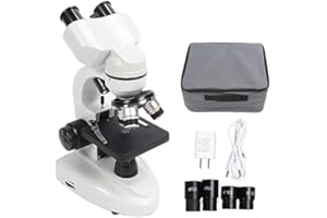 40X to 5000X Binocular Compound Microscope with 360 Degree Rotation Professional Microscope Set with WF10X and WF50X Eyepiece