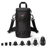 Lens Pouch for DSLR Camera Lens Fits for Canon, Nikon, Pentax, Sony, Olympus, Panasonic, and Other Lens