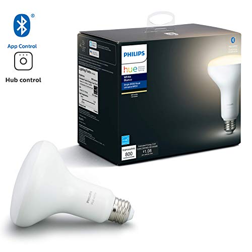 Philips Hue White BR30 LED Smart Bulb, Bluetooth Zigbee, (Hue