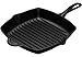 Le Creuset Enameled Cast-Iron 10-1/4-Inch Square Skillet Grill, Black Onyx