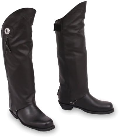 First Mfg Unisex Zippered and Velcro Leather Half Chaps - Frontiercycle (Free U.S. Shipping) (M/L)