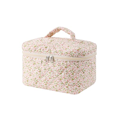 Uekeboag Large Travel Quilted Makeup Bag