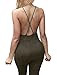 Sedrinuo Women's Top Cross Backless Jumpsuit,Army Green,Small