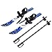 Odoland Kid's Beginner Snow Skis and Poles, Low-Resistant Ski Boards for Age 4 and Under, Lightweight, Sturdy and Safe, Blue