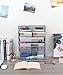 Denozer 6 Tier Wall Mount File Holder Organizer Hanging Magazine Rack (Silver)