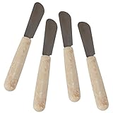 Creative Home Champagne Marble Spreaders Set (Set of 4), Beige