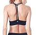 QUEENIEKE Women's Light Support Double-T Back Wirefree Pad Yoga Sports Bra Size L Color Black Pro