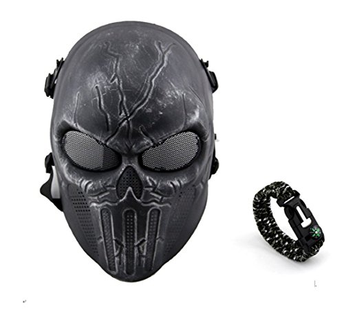 Tech-p punisher skeleton mask - protective mask gear for use as t…