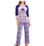 Disney Womens Winnie the Pooh Eeyore Fleece Pajama Set